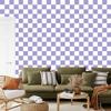 Checkerboard Wallpaper Blue, White and Light Gray 50x1000
