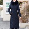 Plus Size XL-6XL Middle Age Woman Long Parkas Winter Thick Warm Overcoats Hooded Elegant Faux Fur Collar Loose Lady Jackets