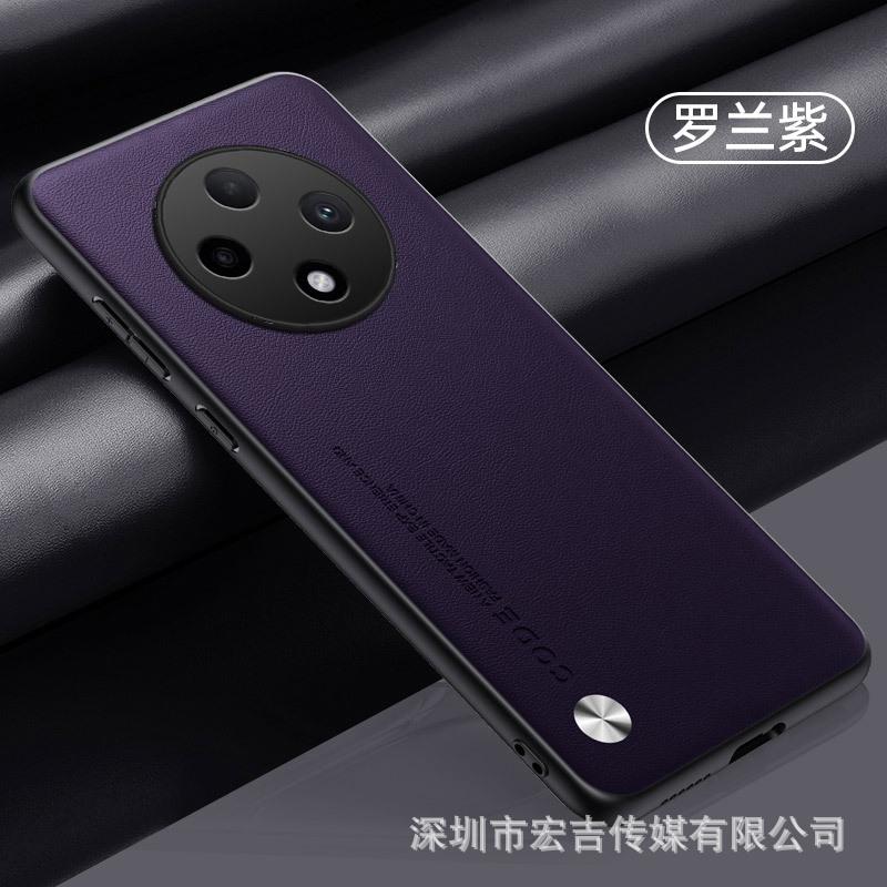 Applicable To OPPO A6S Solid Color Plain Leather Mobile Phone Case A5PRO Business Leather Pattern All-inclusive A80 Ultra-thin Anti-drop Case