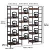 Metal Bookshelf Rustic Bookshelf 14-Tier for Living Room Bedroom & Office