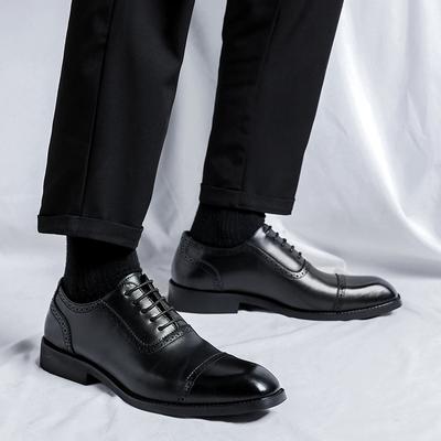 Mode Freizeit Herren Lederschuhe Luxus Herren Spitz Schnürdesign Party Hochzeit Outdoor Business Schwarze Schuhe