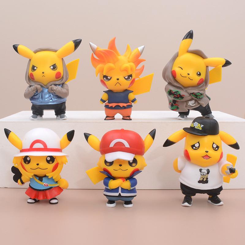 Pvc Pikachu Toy Model With Stylish Costumes For Collection And Display