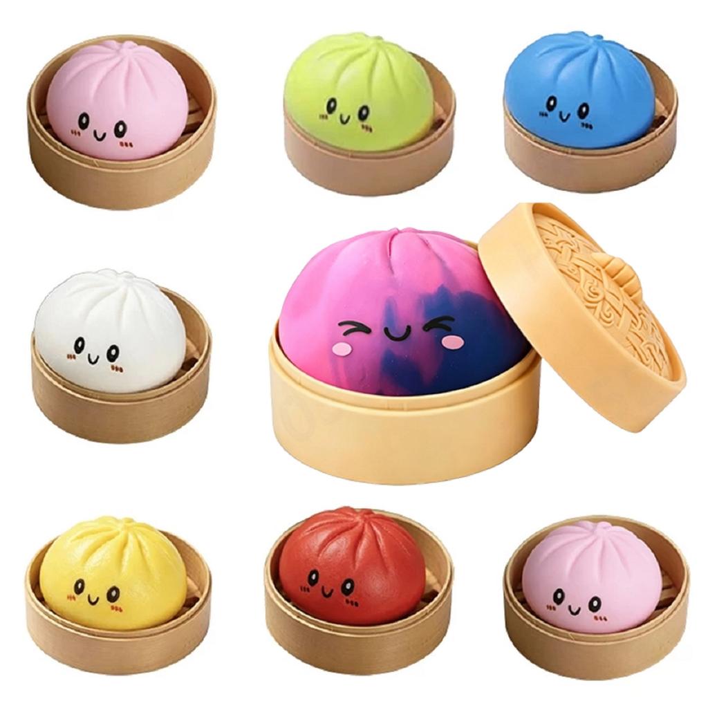 Squishy Slow Rising Bun Stress Relief Toy Set Soft Squeeze Anti Anxiety Sensory Toy for Kids and Adults Durable Material Safe Design
