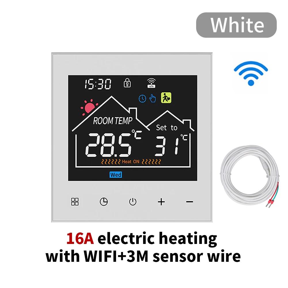 Smart WiFi Battery Wired Thermostat Water Floor Heating Control with Child Lock Smart Temperature Control System Home Accessory