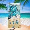 Black Gold Mandala Beach Towel Bohemian Floral Quick Dry Polyester Bath Towel for Summer Vacation Sandproof Swim Pool Blanket