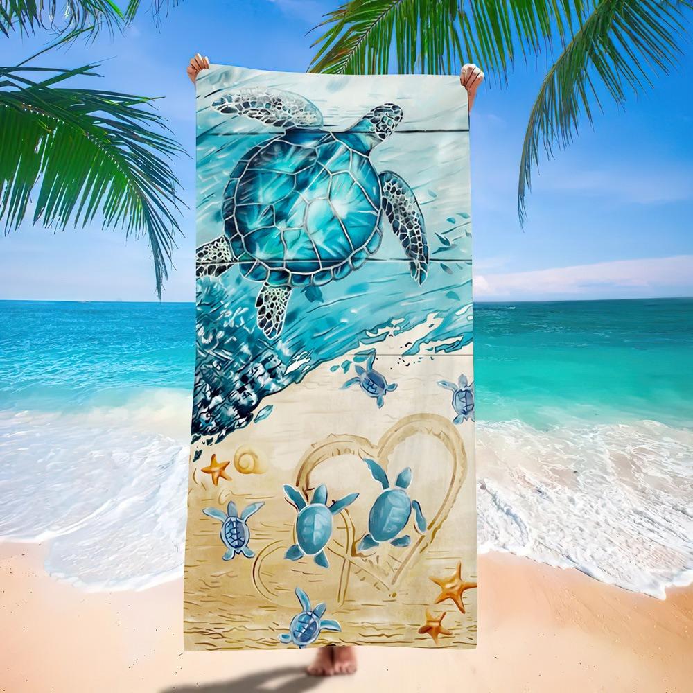 Black Gold Mandala Beach Towel Bohemian Floral Quick Dry Polyester Bath Towel for Summer Vacation Sandproof Swim Pool Blanket