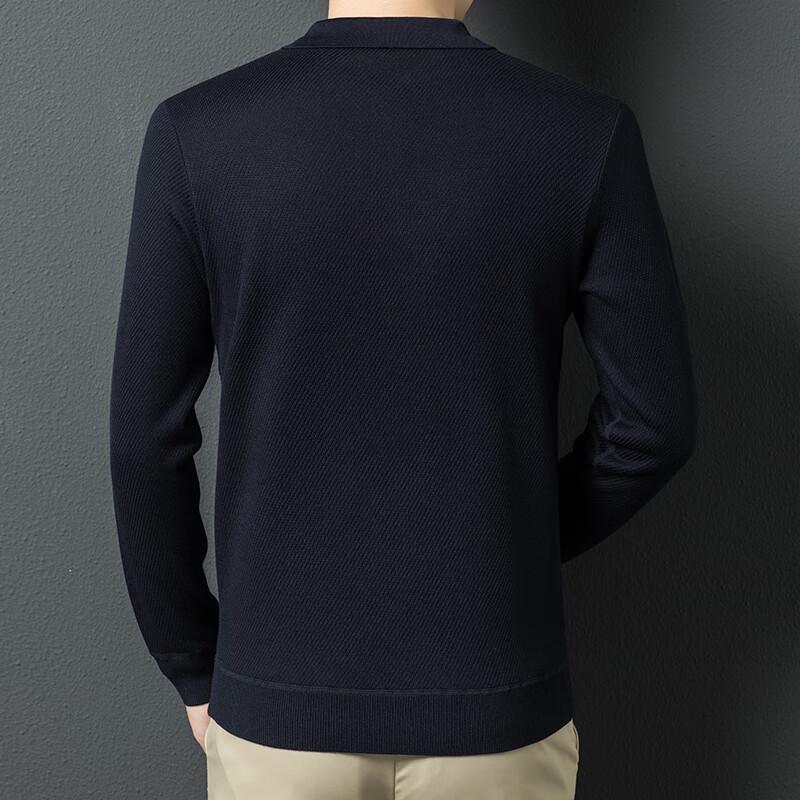 Men's Lapel Wool Blend Pullover Sweater
