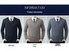 Men's V-Neck 100% Cashmere Sweater - Luxurious, Warm & Thick Knit for Autumn/Winter
