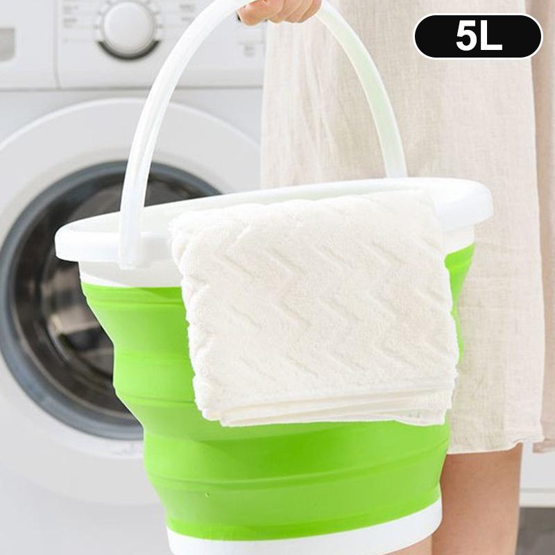 3/5/10L Collapsible Bucket Portable Folding Water Bucket Car Washing Fishing Bucket Household Plastic Travel Outdoor Camping