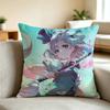 I-Indie Game Touhou Project  Square Double-Sided printed Pillow Case Bedroom Bedside Pillow Sofa Cushion Cover