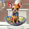 2D Flat Acrylic Dog Decoration, Indoor and Outdoor Decoration - No Battery/electricity Required, Free Day Decoration, Shop Decoration, Durable Out