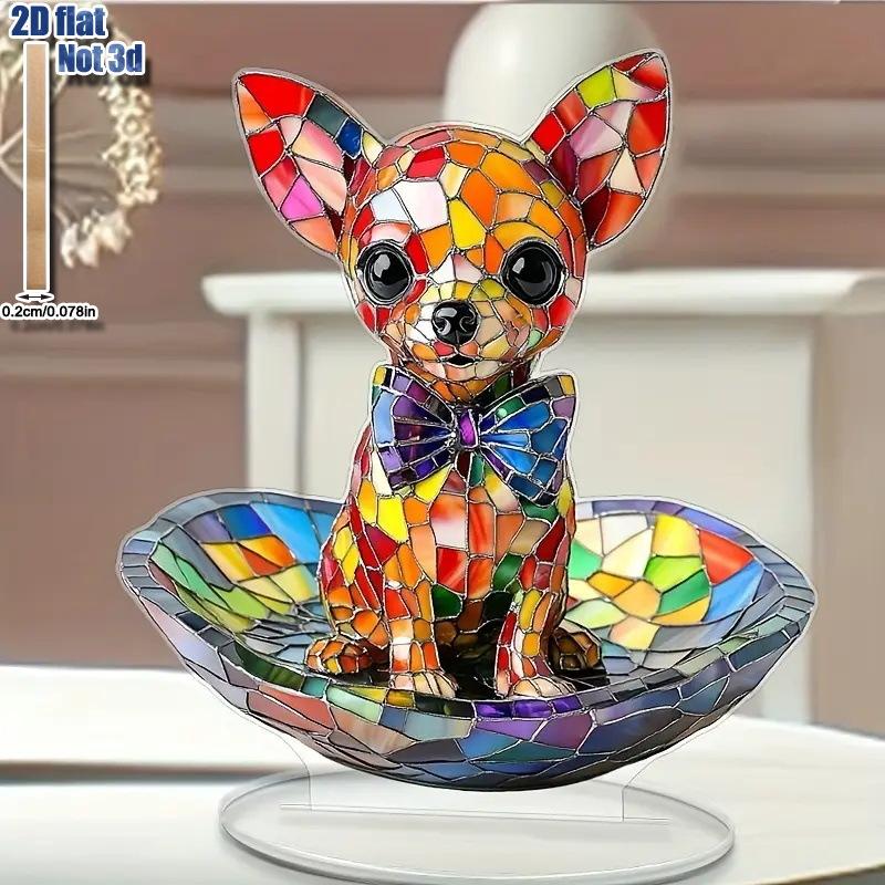 2D Flat Acrylic Dog Decoration, Indoor and Outdoor Decoration - No Battery/electricity Required, Free Day Decoration, Shop Decoration, Durable Out