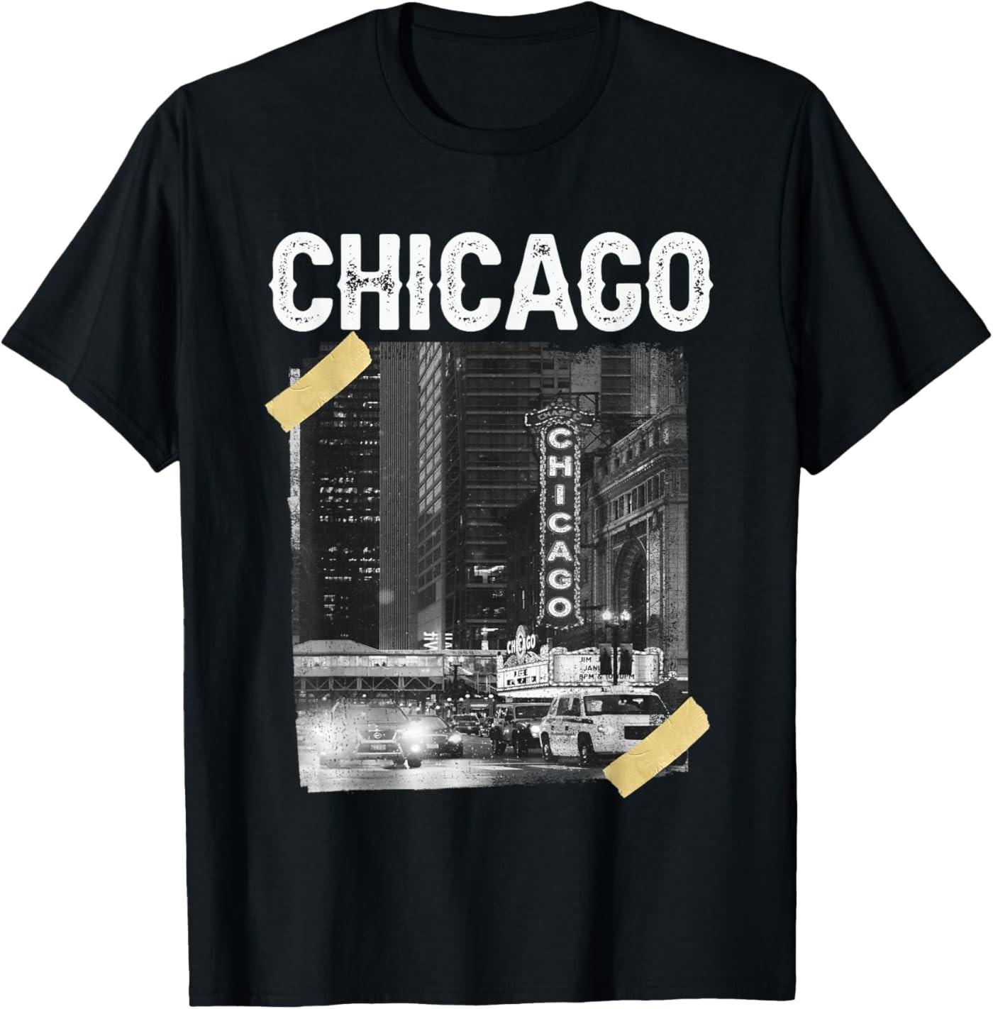 Illinois Broadway Chicago Chi Town T-Shirt S