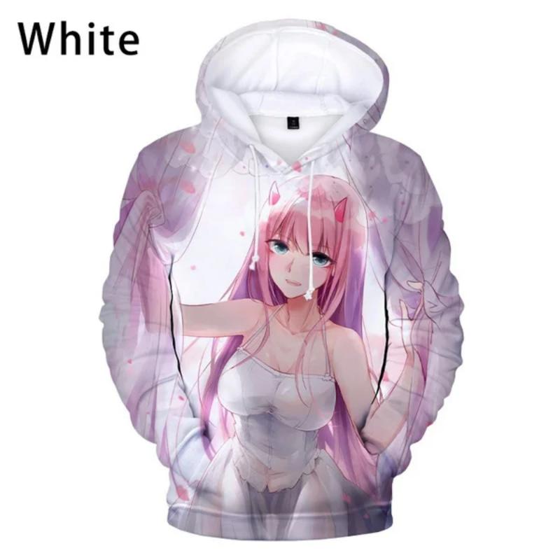 Pánská Dámská Módní Mikina DARLING in The FRANXX Zero Two 3D Potisk Mikiny Oversized Mikiny Ležérní Pulovr Anime Streetwear