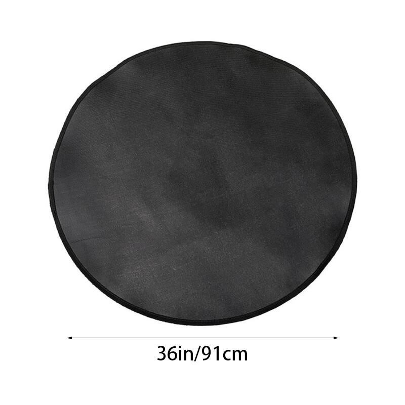 מחצלת עגולה חסינת אש רב-תכליתית חיצונית מצופה סיליקון נוזלי מחצלת למדורת גחלים מחצלת מגן לכירים עמידה בשמן משטח ברביקיו