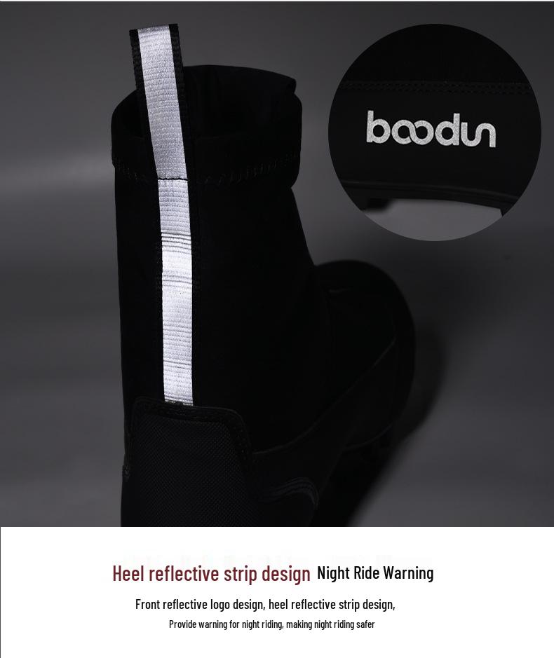 Boton Winter Cycling Boots: Warm, Windproof, Nylon, Reflective Mountain Riding Shoes