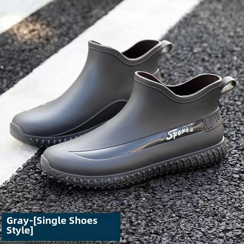 Men's Waterproof Non-Slip Rubber Rain Boots - Work and Fishing Shoes