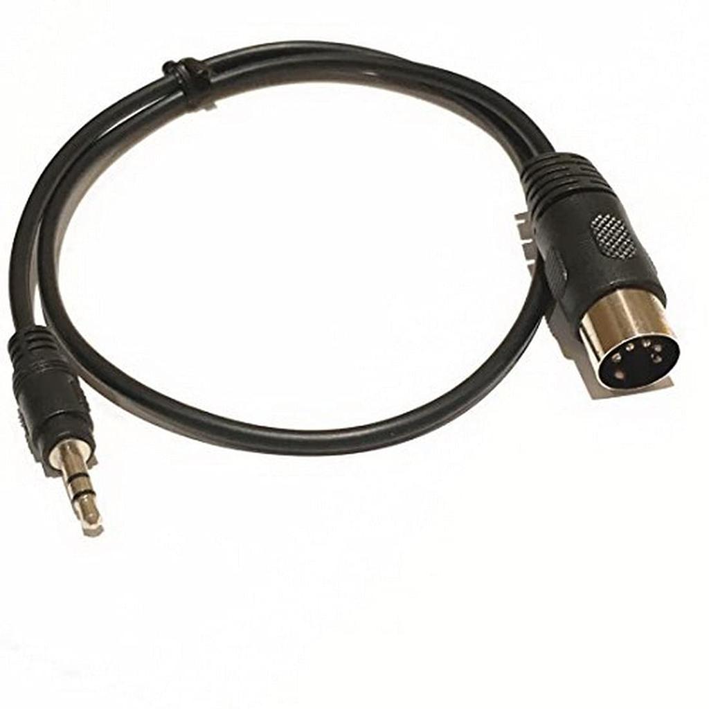 AKNPMHT DIN MIDI Plug to TRS Stereo Male Jack Stereo Audio for Electronic Instrument Signal Output 5-Pin DIN-Male Cable, 5-Pin 3.5mm (1/8in) Cable,