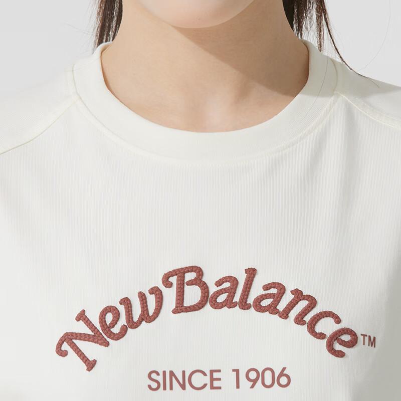 New Balance Drop Shoulder Sleeve T Shirt Women's Ivory White NEF22092-IV
