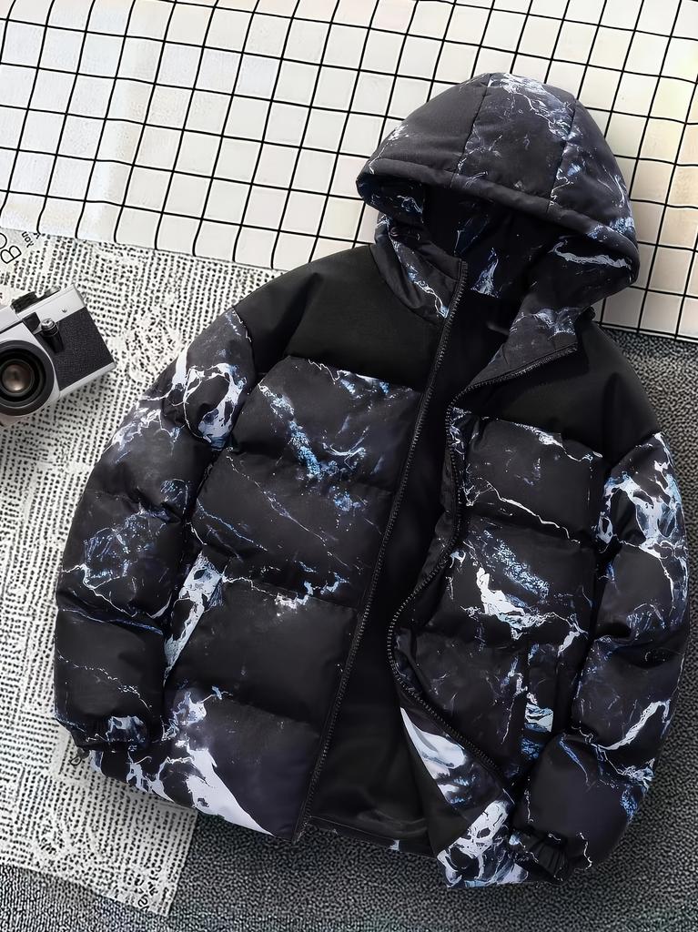 New Men'S Winter Thickened Warm Casual Hooded Jacket