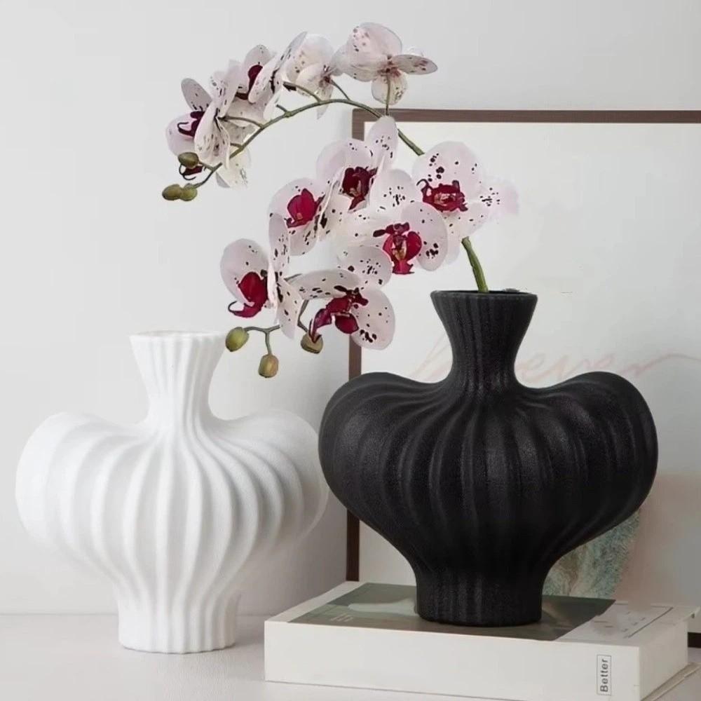 Minimalist Imitation Ceramic Vase Nordic Style Hydroponic Flower Vase Plastic Vase  Home Decor