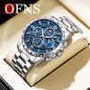 Luxury Watches For Men Chronograph Stainless Steel Man Wristwatch Waterproof Luminous Sport Military Men's Quartz Watch