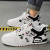 Men's Shoes Summer Breathable Board Shoes Black and White Panda Platform Soles Student Trend Sports Shoes Men's Height-increasing Casual Trendy Shoes