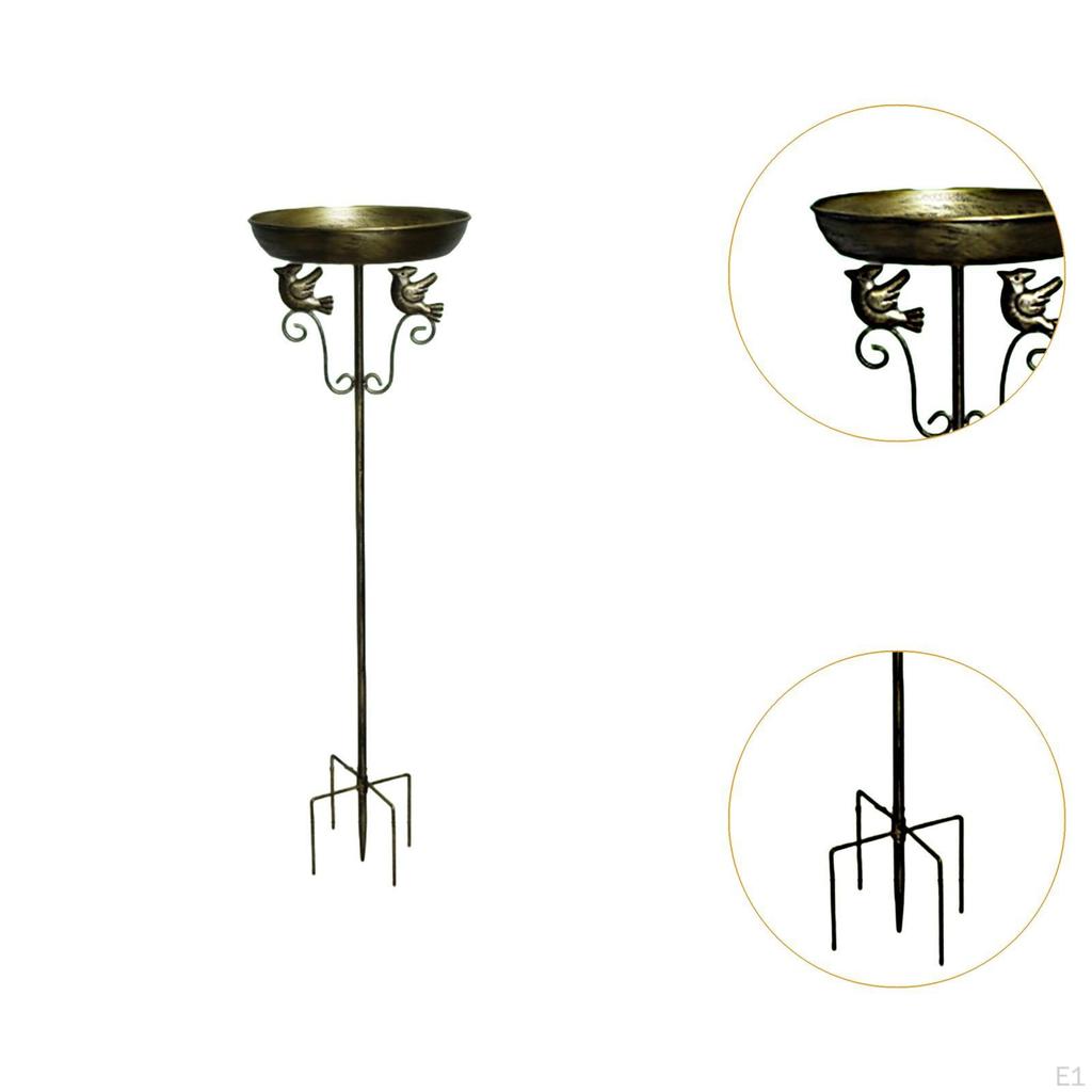 Bird Bath Feeder Bowl Birdbath Decorative Iron Versatile Decor Birdfeeder for Balcony