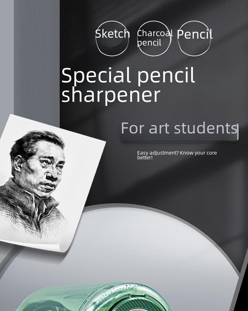 Dual-Hole Hand-Crank Pencil Sharpener for Students and Teachers