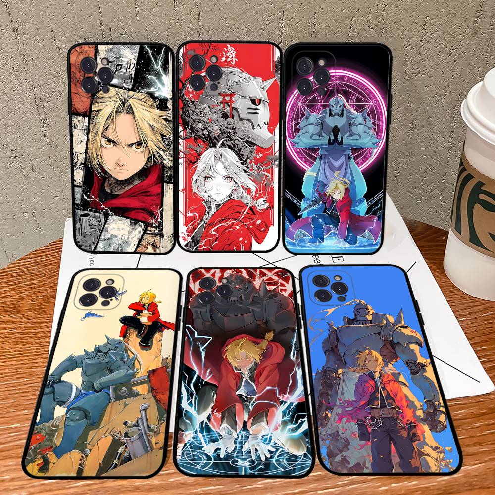 Anime F-Fullmetal A-Alchemist Phone Case For Iphone 16 15 17 13 14 12 11 Pro Max Plus Black Shell Cover Case