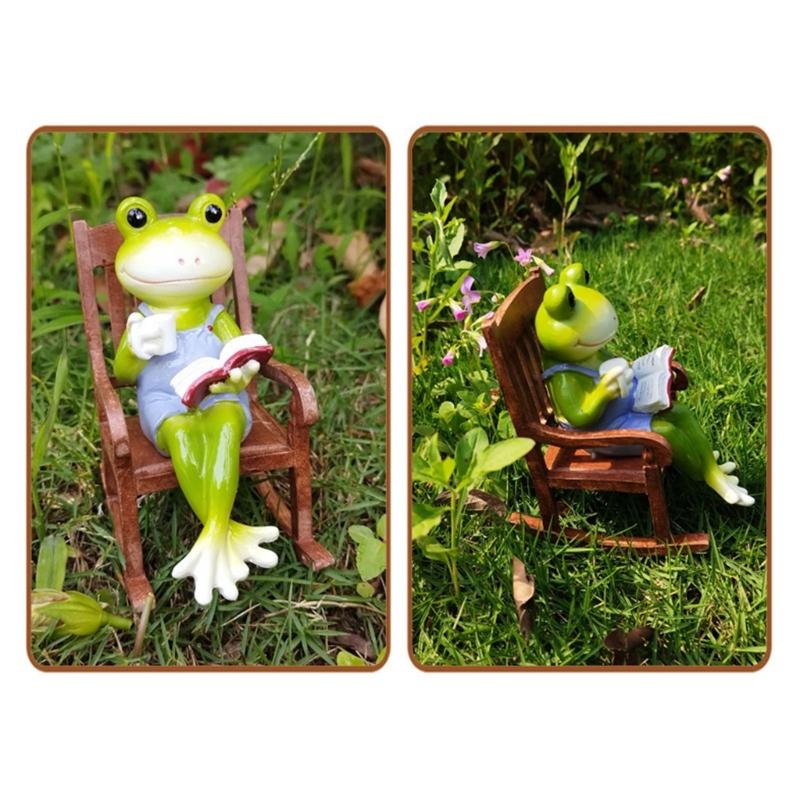 Charm Resin Animal Sculpture Artistic Figure With Tiny Couch Home Decors For Collectors Eye Catching Animal Decors