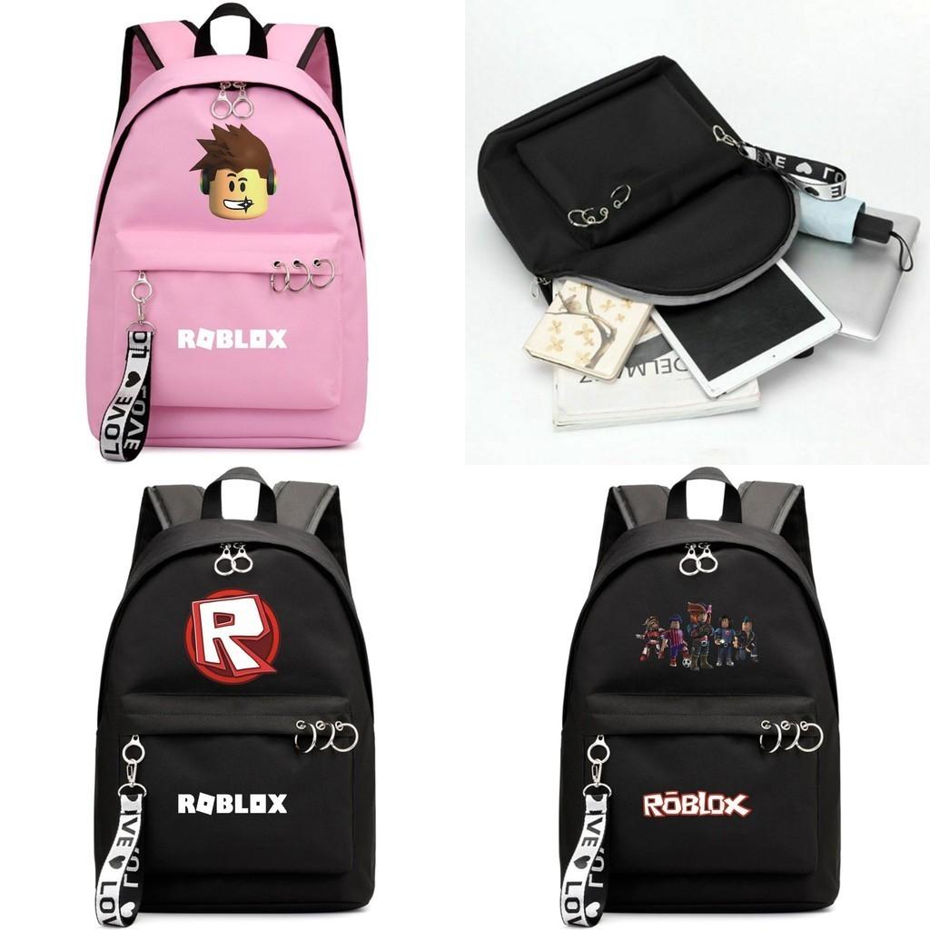 Fashionable Roblox Backpack For Students With Firm Canvas Cloth And Smooth Zipper