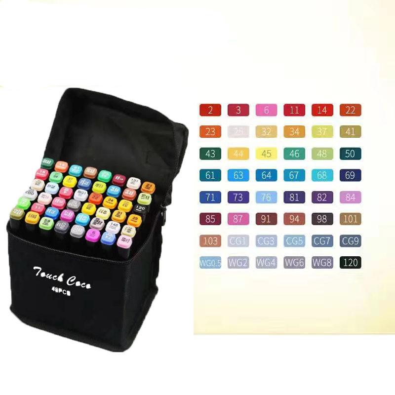 12/18/24/30/36/48/60/80 Colors Double Headed Oily Marker Set Alcohol Based Sketch Drawing Graffiti Art Marker For Manga School Art Supplies