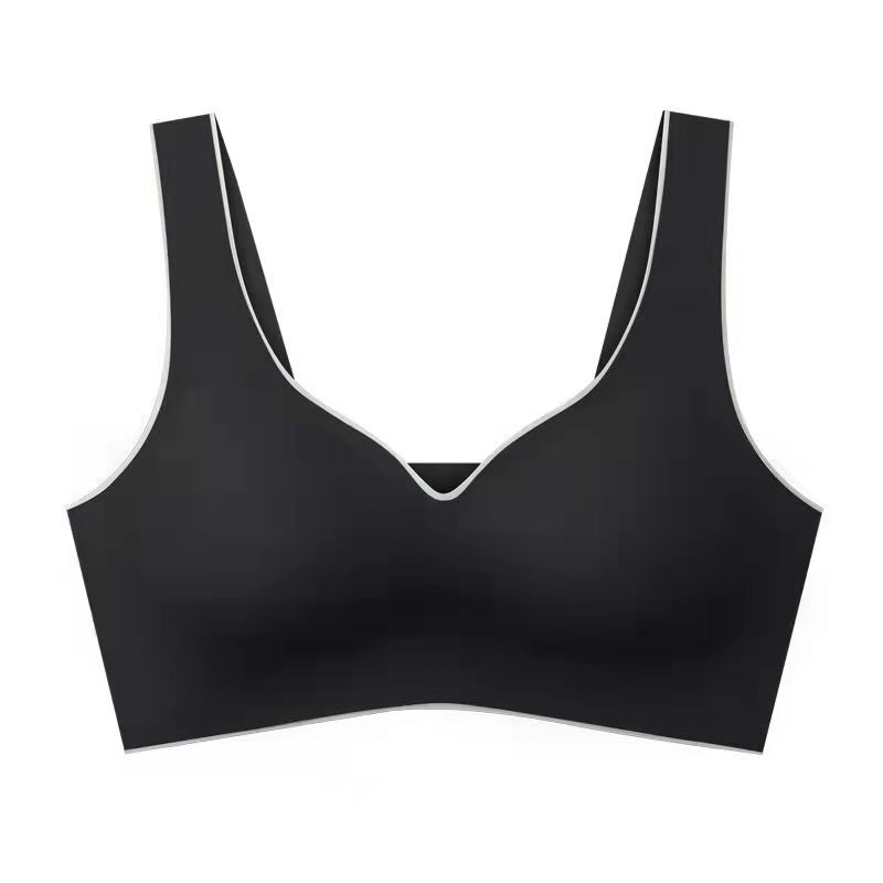 Lenjerie sport pentru femei Mătase de gheață Sân frumos Sutien fără cusături Dintr-o singură bucată Vestă Secțiune subțire Adunat Top tub Cropped Tops pentru femei Yoga Push Up Sutien Top