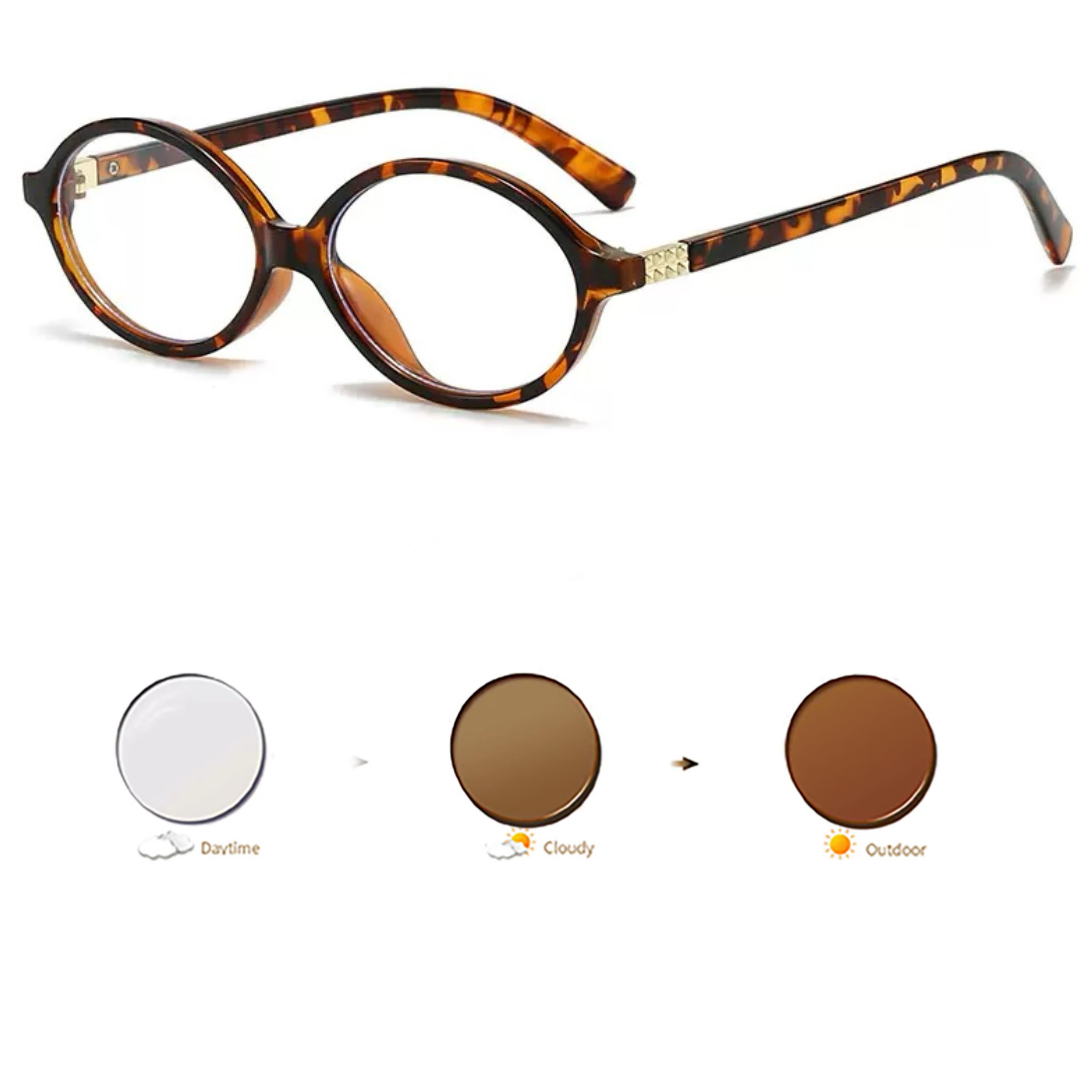 

Ultra Light Small Frame Near Sight Glasses Spicy Girl Style Photochromic Myopia Glasses Color Changing Outdoor Eyeglasses Myopia-3.00