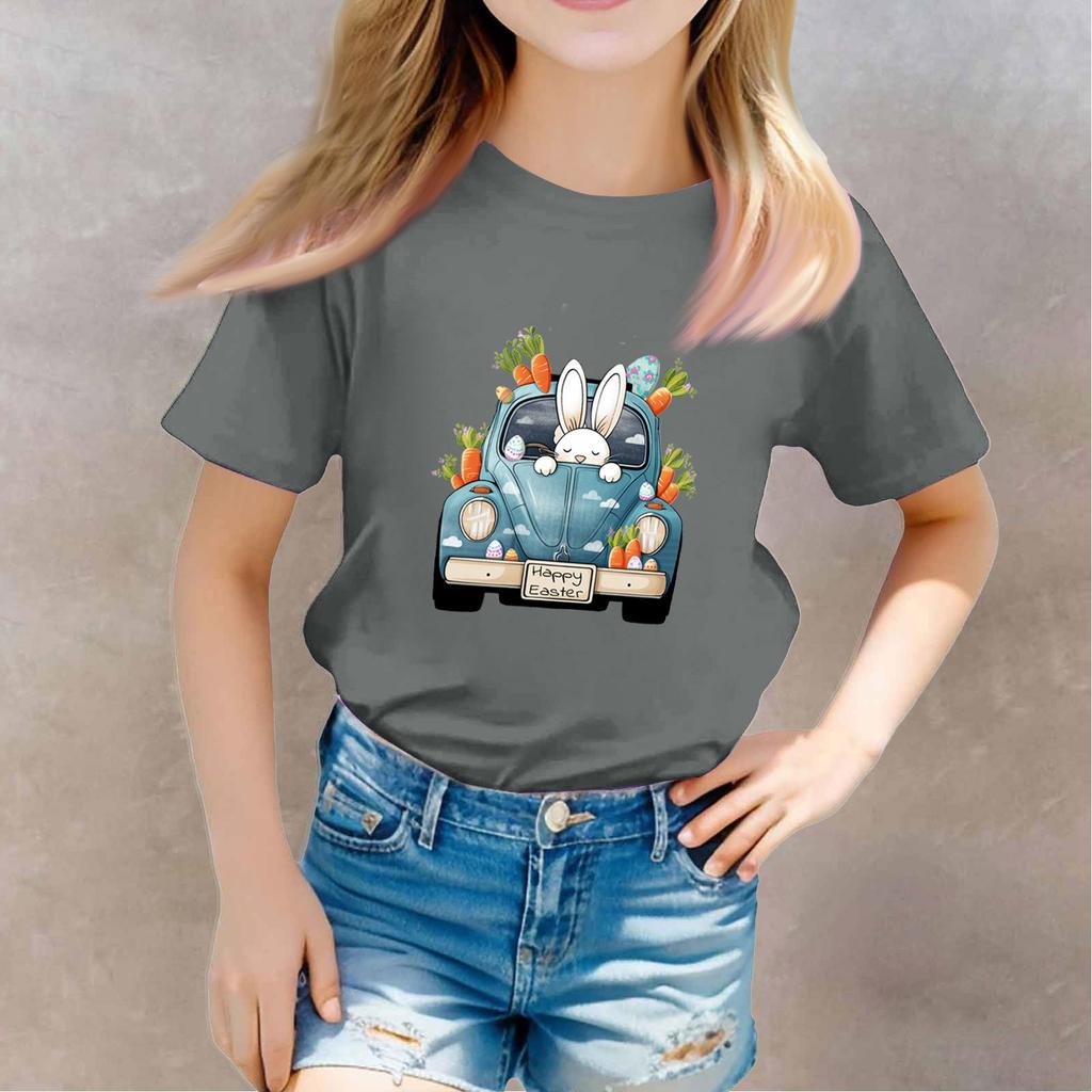 Toddler Girl Boy T-Shirts Kids Top Boys And Girls Printed Short Sleeved T-shirt