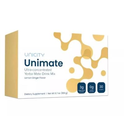 Unicity Unimate Yerba Mate Ergänzung Zitrone Ingwer - 30 Beutel
