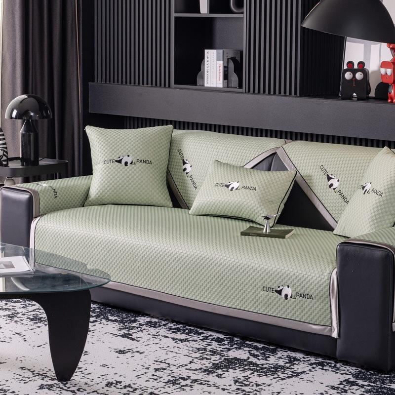 

New Cool Doudou Sofa Cushion Summer Light Luxury Leather Sofa Seat Cushion Non-Slip And Cool Sofa Cover Towel 70*70cm
