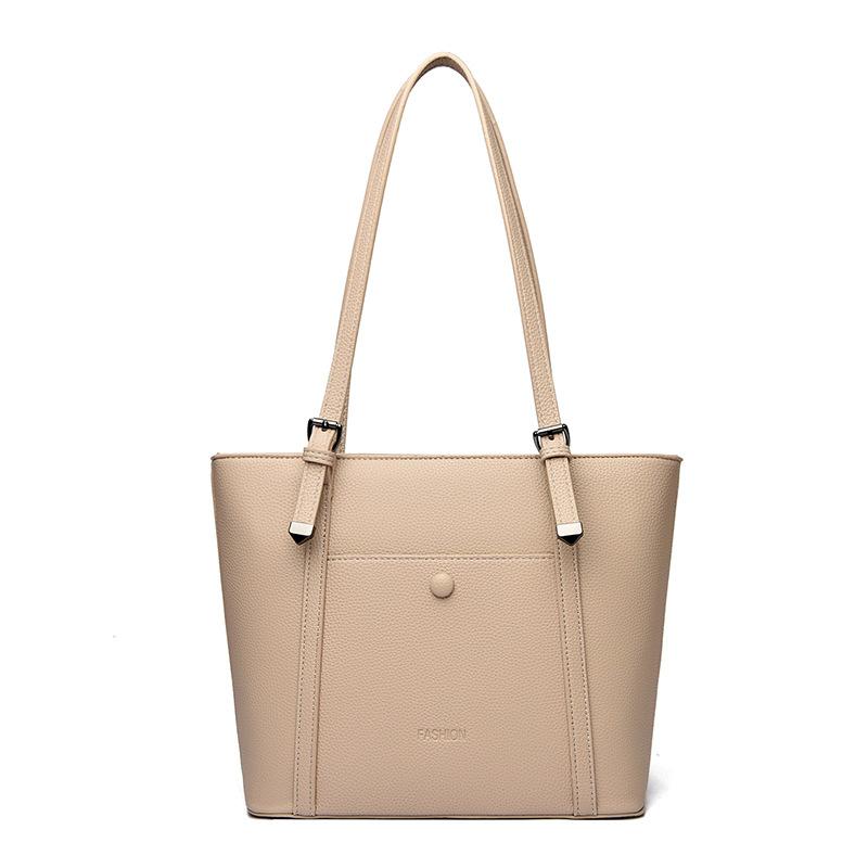 Pu Leather Shoulder Tote Bag for Women Solid Color Luxury Woman Fashion Brand Designer Large Female Handbags Ladies Hand Bags