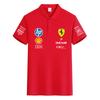 Ferrari Summer Pure Cotton F1 Racing Team Uniform T-shirt Short Sleeved Ferrari Polo Shirt Versatile Top