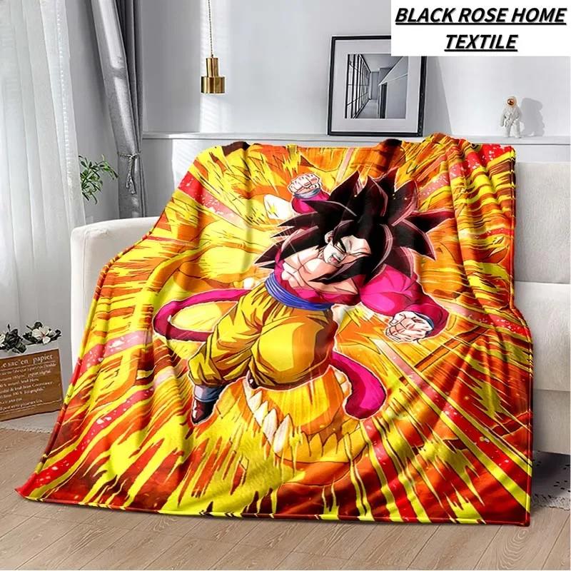 Fashion Art Print Comics D-Dragons B-Balls Blanket Bedroom Sofa Bed Sheet Outdoor Car Travel Hotel Portable Plush Cover Blanket