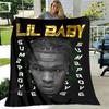 Hip -hop Singer Lil Baby Printing Blanket Children's Warm Blanket T Flange Blanket Home Travel Blanket Bed Linings Birthday Gift