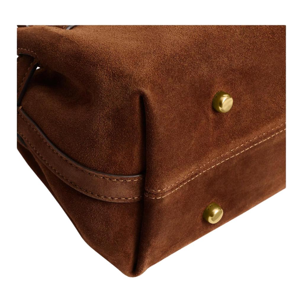 Coach Empire Carryall 34 Logo Pelle Scamosciata Borsa a Spalla Grande Donna Borsa a Spalla Marrone CBN41-B4WBR