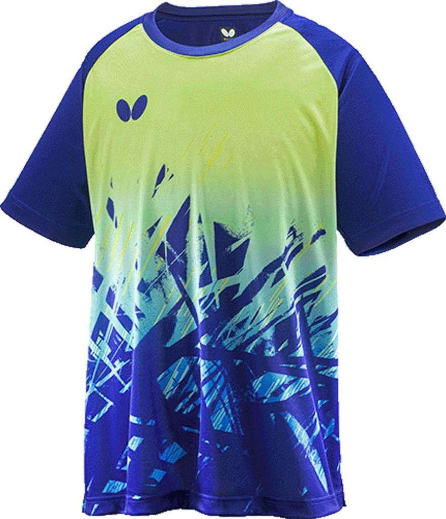 Butterfly Table Tennis Short Sleeve Extra Unisex SS 46430 T-Shirt T-Shirt Navy/Green (410)