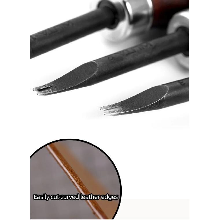 WUTA Sharp Leather Edge Beveler Edge Skiving Polishing Leather Tools DIY Belt Maker High Carbon Steel Leather Craft Beveller