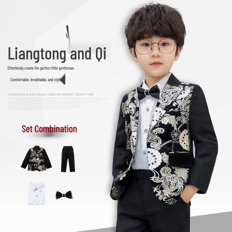 Children's Flower Girl & Piano Performance Suit Set - Trendy Catwalk Outfit