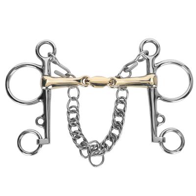 Stainless Steel Pelham Horse Bit Accessory Jointed Silicon Brass Connector Accessory