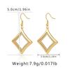 Fashion Ol Elegant Square Geometric Micro Inlaid Zircon 18k Plated Women Hook Earrings
