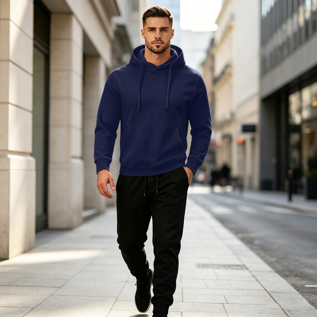Men's Casual Sweatshirt and Jogger Set for Fall Winter Sports Training