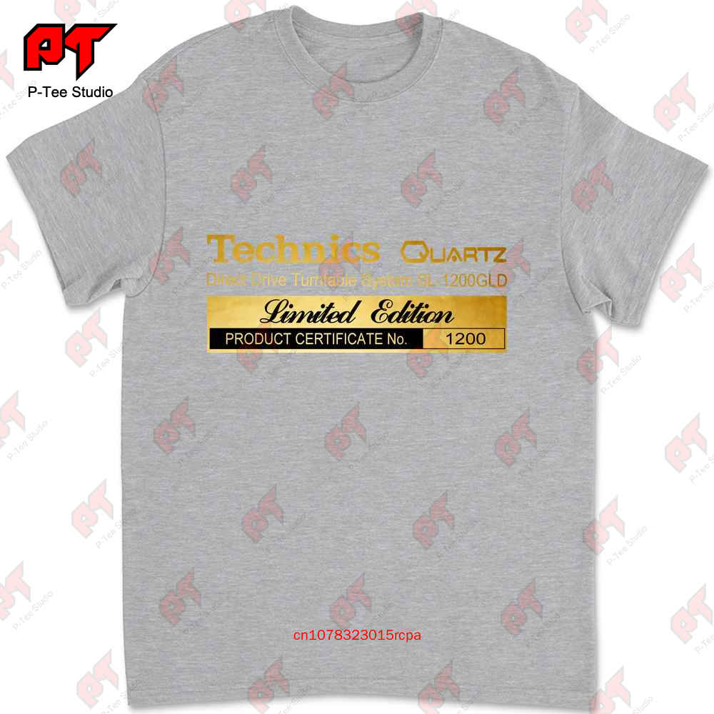 Technics Sl 1200 Gld Limited Edition Gold T Shirt Rare Turntable Dj KBM3
